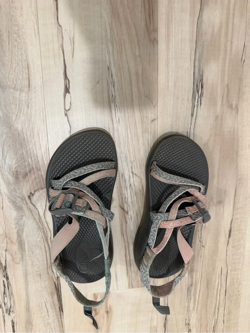 Chaco Kids Multicolor Outdoor Sport Sandals - Pink, Green, Gray